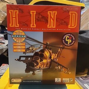 Hind: The Russian Combat Helicopter Simulation (PC, 1996) CIB BIG BOX PAPERWORK
